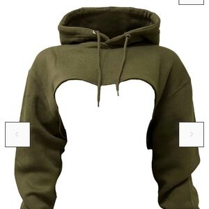 Cropped Hoodie( Hunter Green)